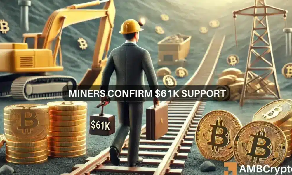 Bitcoin miners' exit confirm $61K support - Why this is key for October's rally